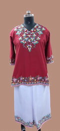 Red and White  Palazzo Set